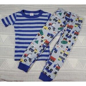Hanna Andersson‎ Organic Cotton Pajamas Set Size 100 (US 4) Trucks & Stripes